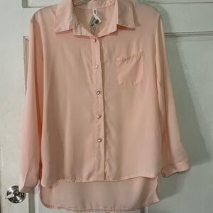 Blush Pink Button-Up Shirt NWT size L
